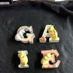 Pooh alphabet G, I, and A